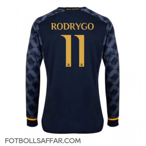 Real Madrid Rodrygo Goes #11 Bortatröja 2023-24 Långärmad